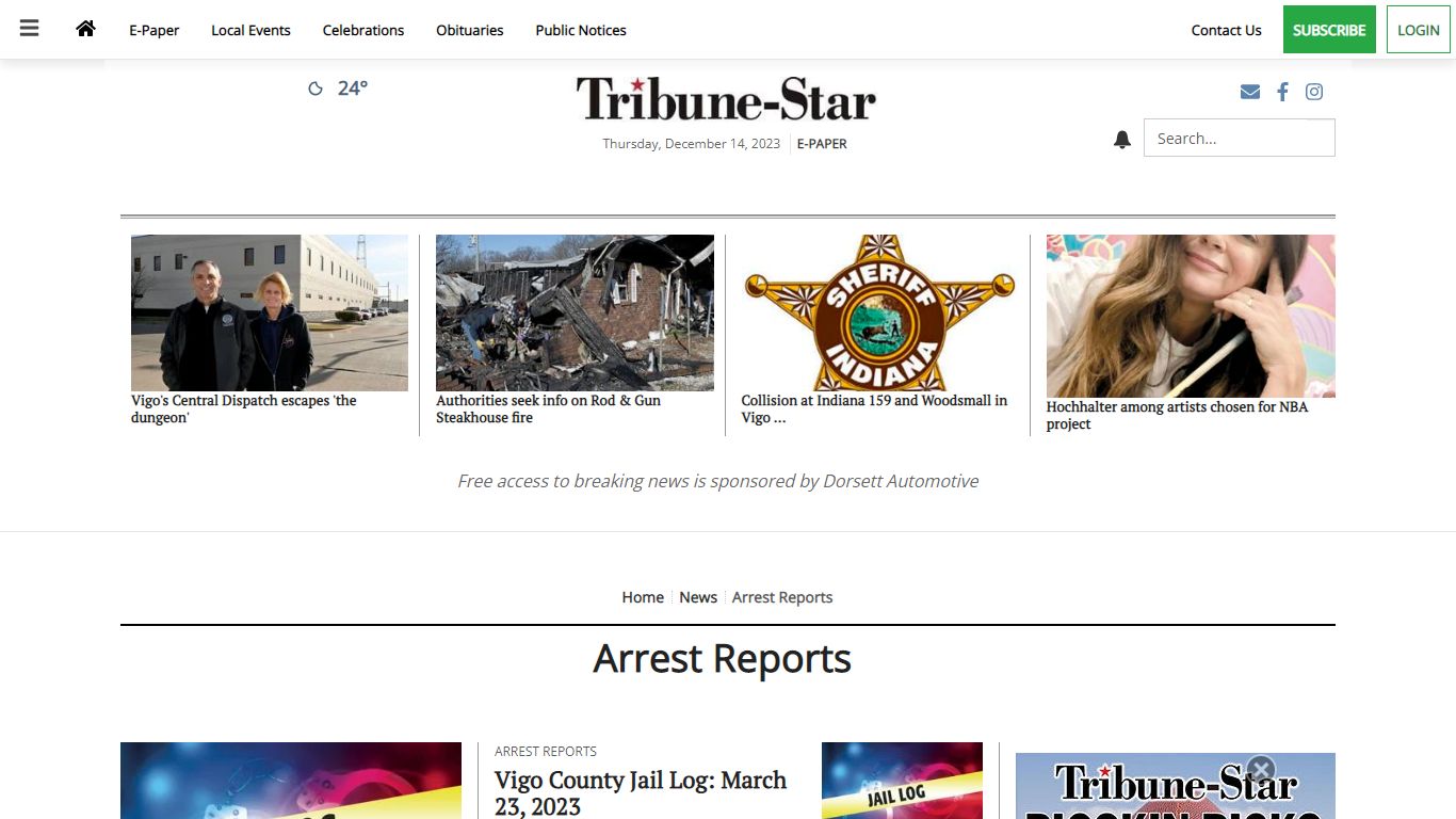 Arrest Reports | tribstar.com - Terre Haute Tribune-Star